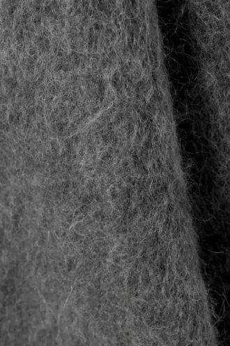 Jerséu de cuello alto con mezcla de mohair – Gris oscuro jaspeado Jerséu de cuello alto con mezcla de mohair – Gris oscuro jaspeado