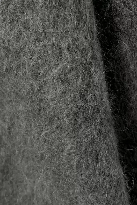 Jerséu de cuello alto con mezcla de mohair – Gris oscuro jaspeado Jerséu de cuello alto con mezcla de mohair – Gris oscuro jaspeado