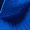Jerséu de cuello alto de chenilla de punto elástico – Azul brillante Jerséu de cuello alto de chenilla de punto elástico – Azul brillante