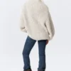 Jerséu de cuello alto oversize de punto – Blanco – Multicolor Jerséu de cuello alto oversize de punto – Blanco – Multicolor