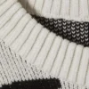 Jerséu de jacquard con estampados gráficos de corte recto – Blanco sucio – Estampado cuadrado Jerséu de jacquard con estampados gráficos de corte recto – Blanco sucio – Estampado cuadrado