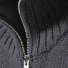 Jerséu de lana de cuello alto entallado – Gris oscuro Jerséu de lana de cuello alto entallado – Gris oscuro