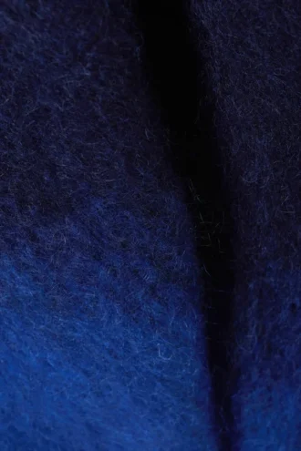 Jerséu de mezcla de mohair desgastado – Negro/Azul desgastado