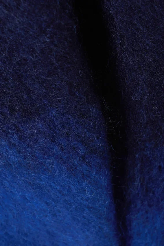 Jerséu de mezcla de mohair desgastado – Negro/Azul desgastado Jerséu de mezcla de mohair desgastado – Negro/Azul desgastado