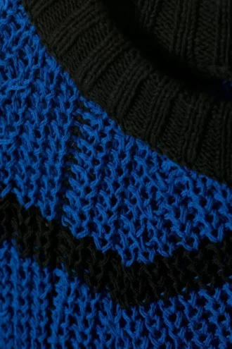 Jerséu de punto a rayas con mangas raglán – Azul a rayas