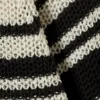 Jerséu de punto a rayas con mangas raglán – Beige a rayas