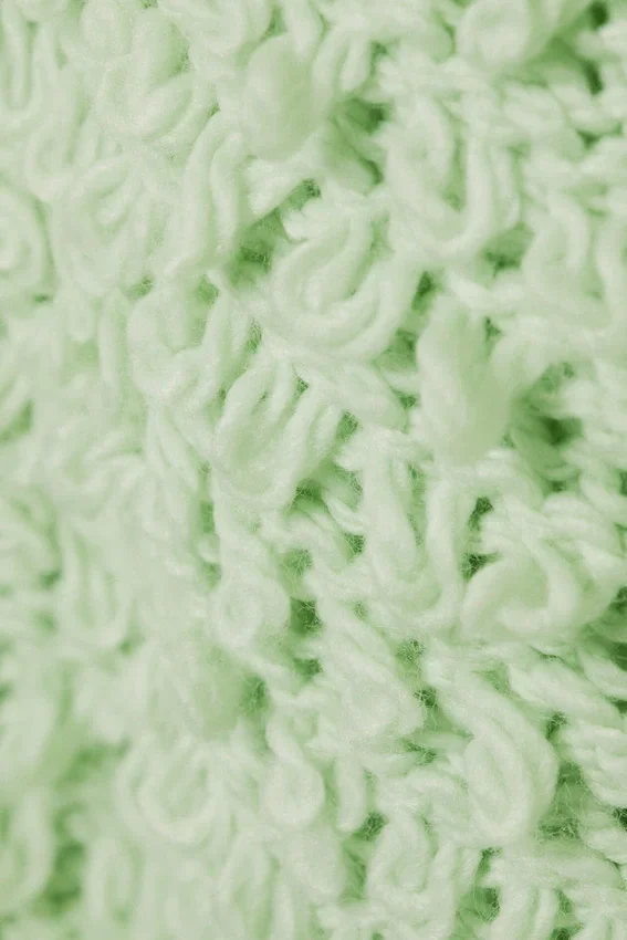 Jerséu de punto con textura en bucle – Verde claro Jerséu de punto con textura en bucle – Verde claro