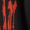 Jerséu de punto de algodón con estampados oversize – Negro