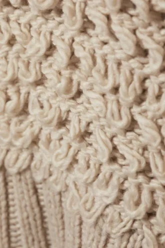 Jerséu de punto de bucle texturado – Beige
