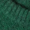 Jerséu de punto de mezcla de lana de corte regular – Verde oscuro