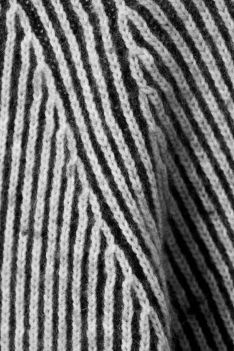 Jerséu de punto en mezcla de lana bicolor – Gris claro bicolor