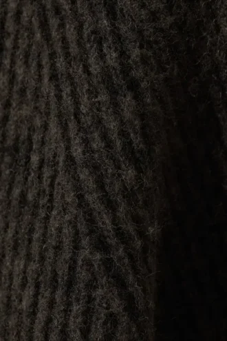 Jerséu de punto en mezcla de lana bicolor – Marrón oscuro bicolor
