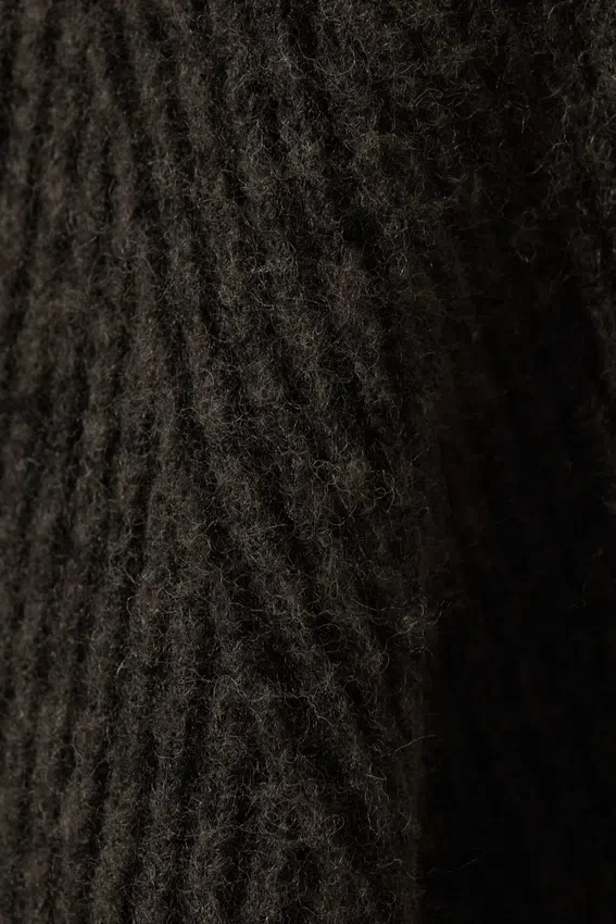 Jerséu de punto en mezcla de lana bicolor – Marrón oscuro bicolor Jerséu de punto en mezcla de lana bicolor – Marrón oscuro bicolor