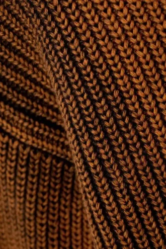 Jerséu de punto grueso de corte regular – Rojo oscuro lavado