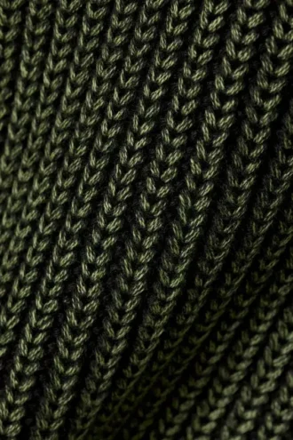Jerséu de punto grueso de corte regular – Verde medio