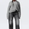 Jerséu de punto holgado – Gris jaspeado Jerséu de punto holgado – Gris jaspeado