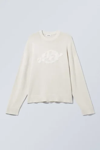 Jerséu oversize con estampados – Light Dusty Mole