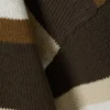 Jerséu oversize de algodón de punto, corte recto – Rayas marrones