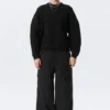 Jerséu oversize de algodón grueso – Negro Jerséu oversize de algodón grueso – Negro