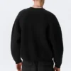 Jerséu oversize de algodón grueso – Negro Jerséu oversize de algodón grueso – Negro