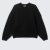 Jerséu oversize de algodón grueso – Negro Jerséu oversize de algodón grueso – Negro