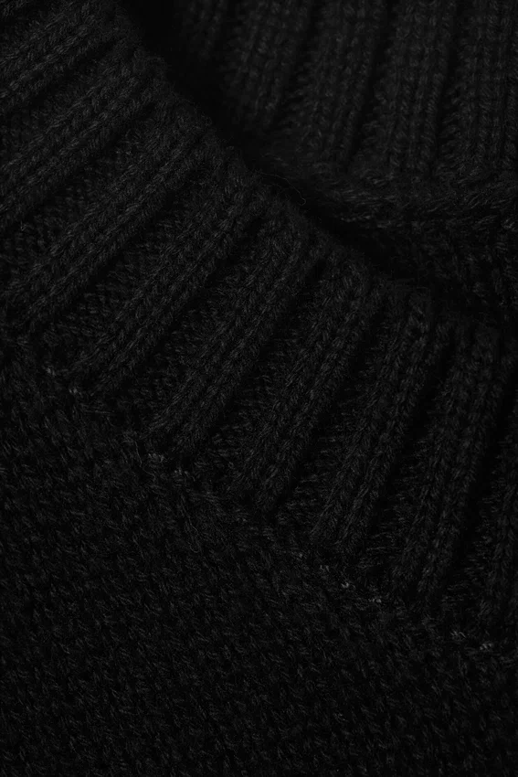 Jerséu oversize de algodón grueso – Negro Jerséu oversize de algodón grueso – Negro