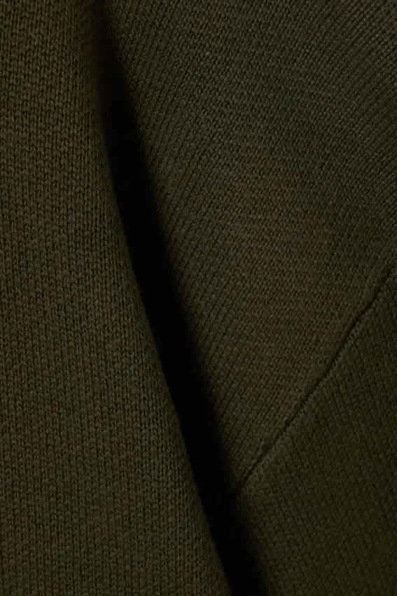 Jerséu oversize de algodón grueso – Verde caqui oscuro Jerséu oversize de algodón grueso – Verde caqui oscuro