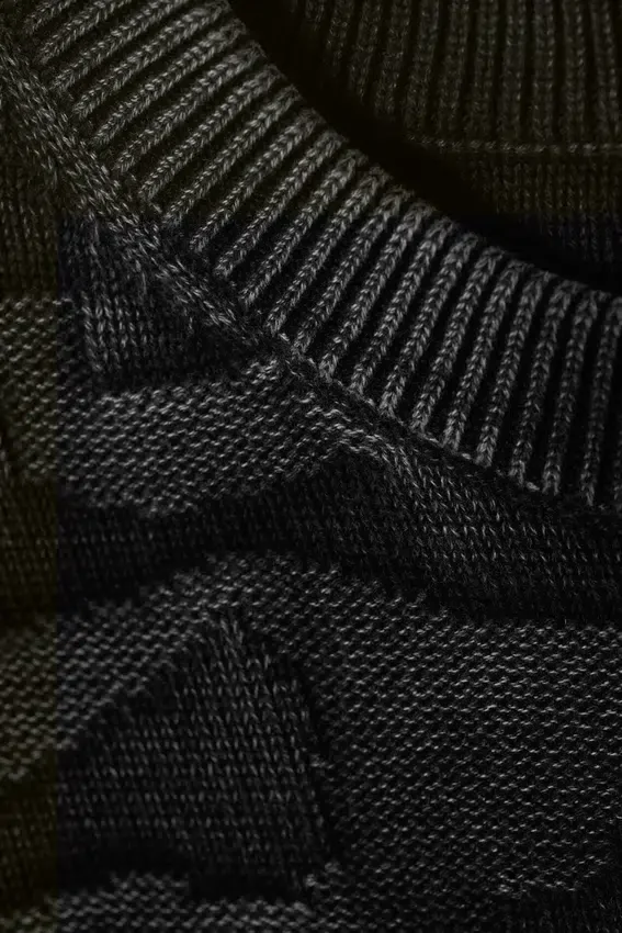 Jerséu oversize de canalé – Negro Jerséu oversize de canalé – Negro
