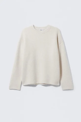 Jerséu oversize de mezcla de lana de Teo – Gris claro