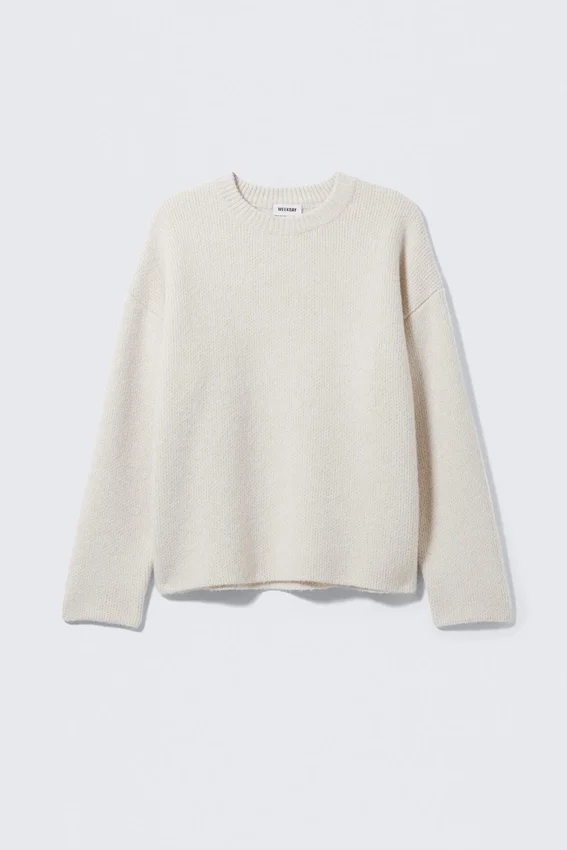 Jerséu oversize de mezcla de lana de Teo – Gris claro Jerséu oversize de mezcla de lana de Teo – Gris claro
