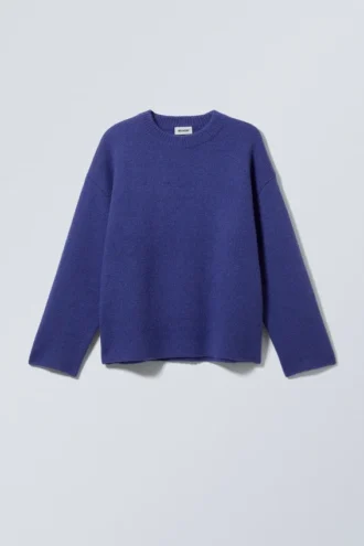 Jerséu oversize de mezcla de lana Teo – Azul brillante