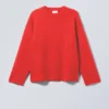 Jerséu oversize de mezcla de lana Teo – Rojo brillante Jerséu oversize de mezcla de lana Teo – Rojo brillante