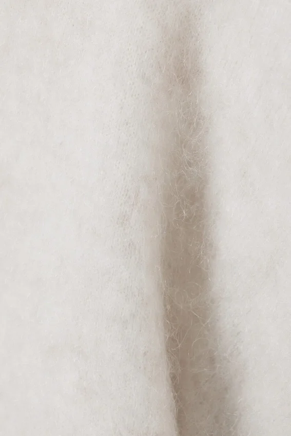 Jerséu oversize de punto con mezcla de mohair – Blanco roto Jerséu oversize de punto con mezcla de mohair – Blanco roto