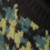Jerséu oversize de punto de mezcla de lana con mangas raglán – Negro – Estampado azul petróleo/amarillo Jerséu oversize de punto de mezcla de lana con mangas raglán – Negro – Estampado azul petróleo/amarillo