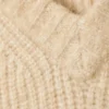 Jerséu oversize de punto en mezcla de lana – Beige empolvado Jerséu oversize de punto en mezcla de lana – Beige empolvado
