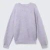 Jerséu oversize de punto en mezcla de mohair – Mezcla de morado claro