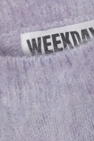 Jerséu oversize de punto en mezcla de mohair – Mezcla de morado claro