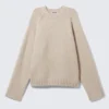 Jerséu raglán de punto suelto – Beige Jerséu raglán de punto suelto – Beige