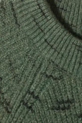 Jerséu raglán holgado Norman – Verde apagado