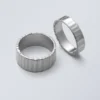 Juego de 2 anillos plisados – Plata