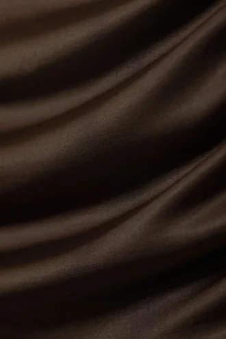 Leggings capri de talle bajo con fruncidos – Marrón oscuro