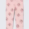 Leggings capri de talle medio y tacto suave – Rosa claro – Estampado floral Leggings capri de talle medio y tacto suave – Rosa claro – Estampado floral
