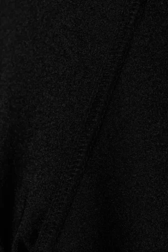 Leggings de nailon con bajo acampanado y abertura – Negro