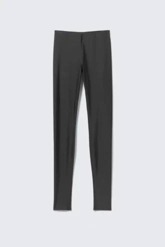 Leggings de talle bajo con estribos – Gris oscuro