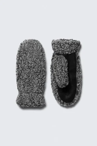 Manoplas de felpa – Gris oscuro jaspeado
