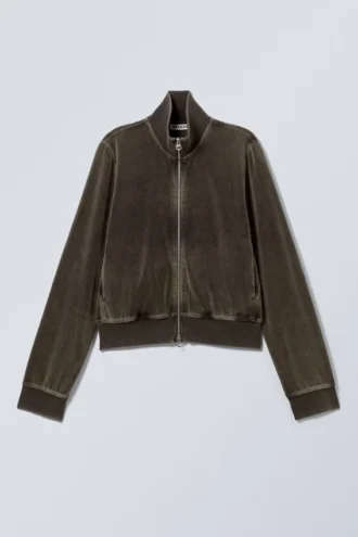 Min chaqueta de terciopelo lavado – Negro lavado