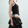Mini falda Cloud de talle bajo – Negro apagado