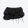 Mini falda Cloud de talle bajo – Negro apagado