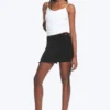 Mini falda cruzada con tirantes – Negra Mini falda cruzada con tirantes – Negra