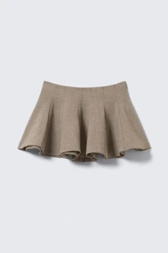 Mini falda tutú acampanada – Beige
